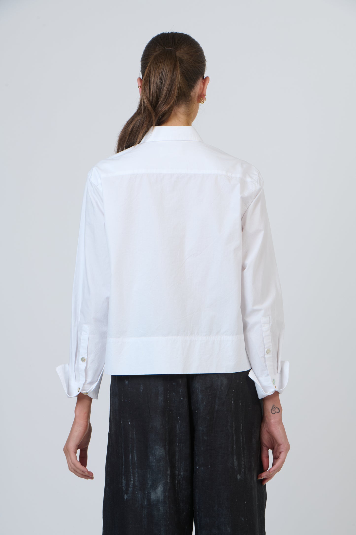 WHITE POPLIN SHIRT