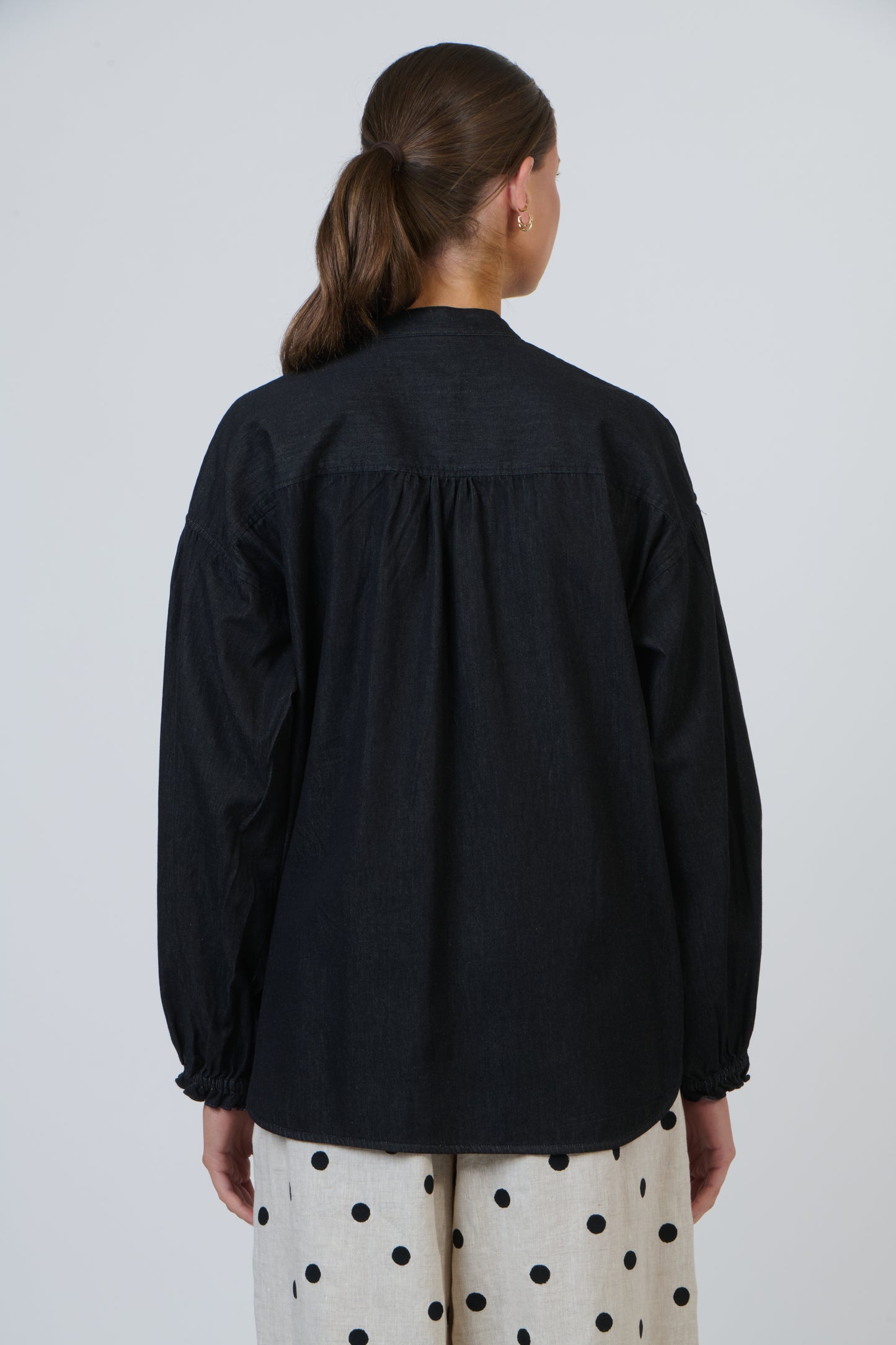 LINEN V-NECK SHIRT - BIKIE