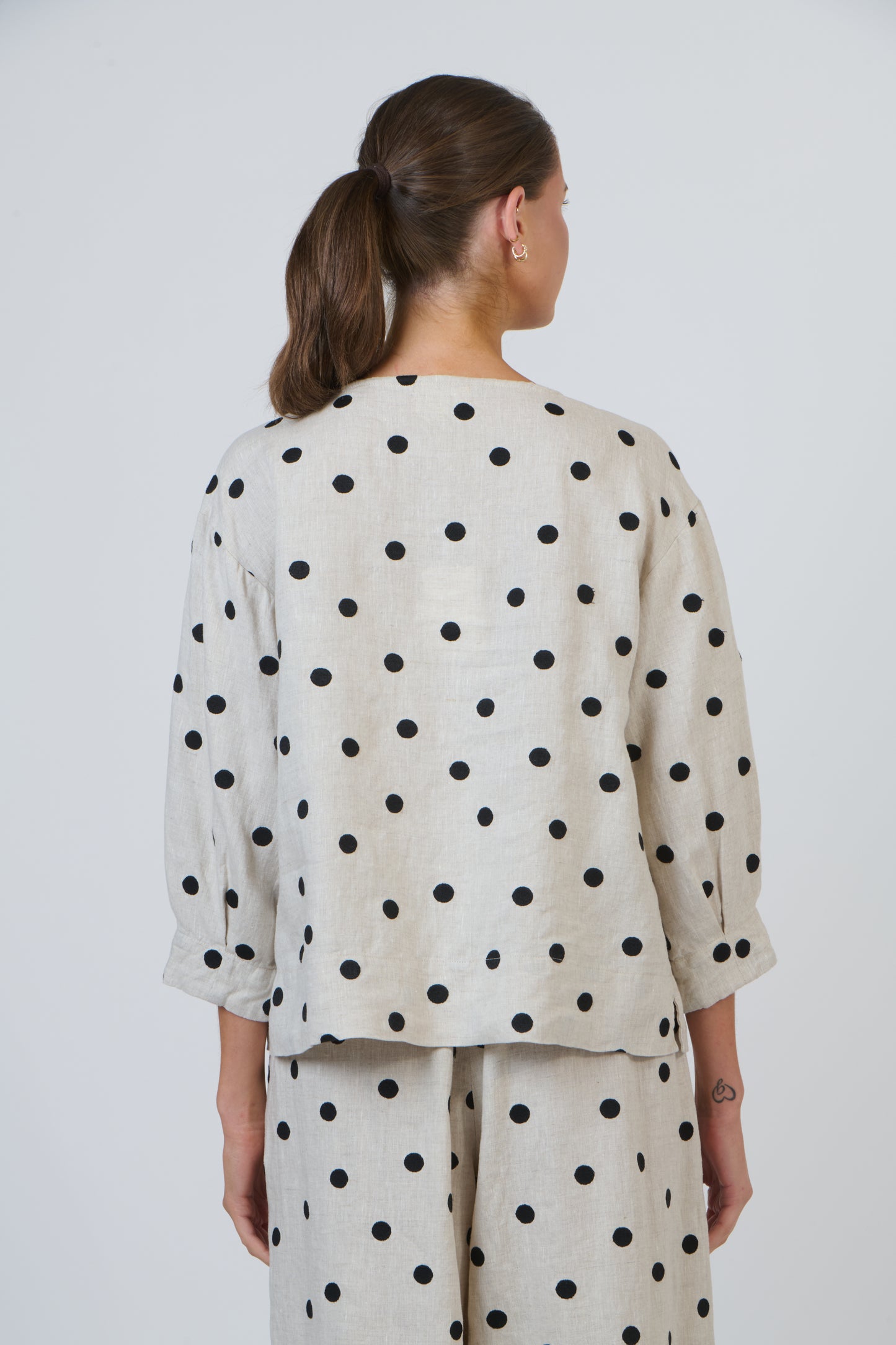 LINEN BLOUSE - POPPY SEED