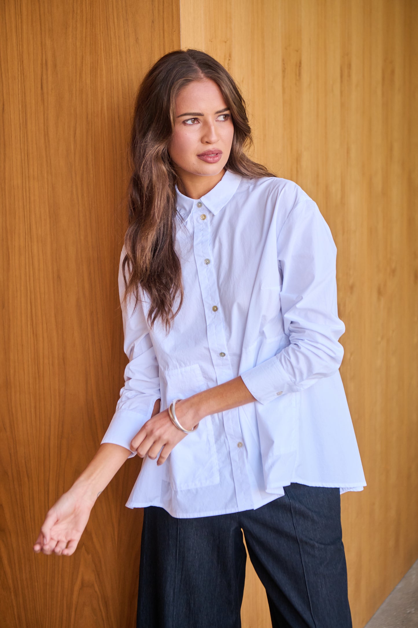 COTTON POCKET SHIRT - WHITE
