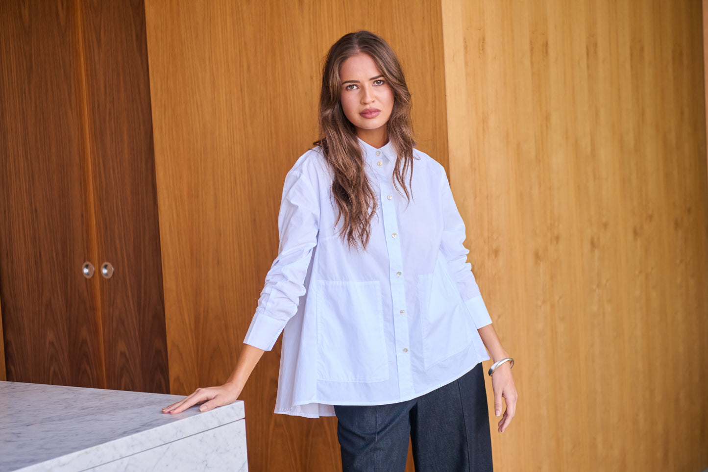 COTTON POCKET SHIRT - WHITE