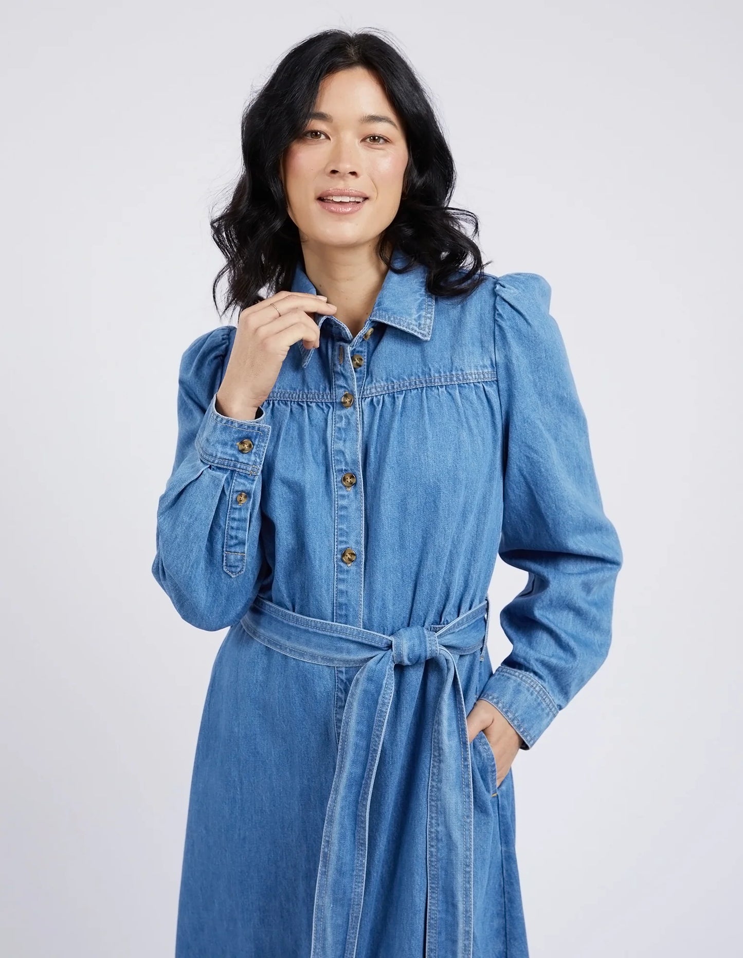 LUCINDA DENIM SHIRT DRESS