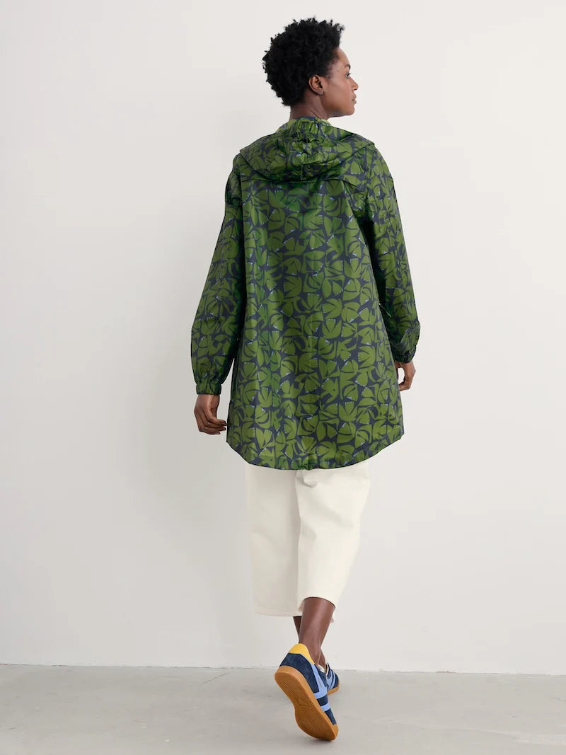 PACK IT JACKET - FLORAL CUTOUT FOREST GREEN