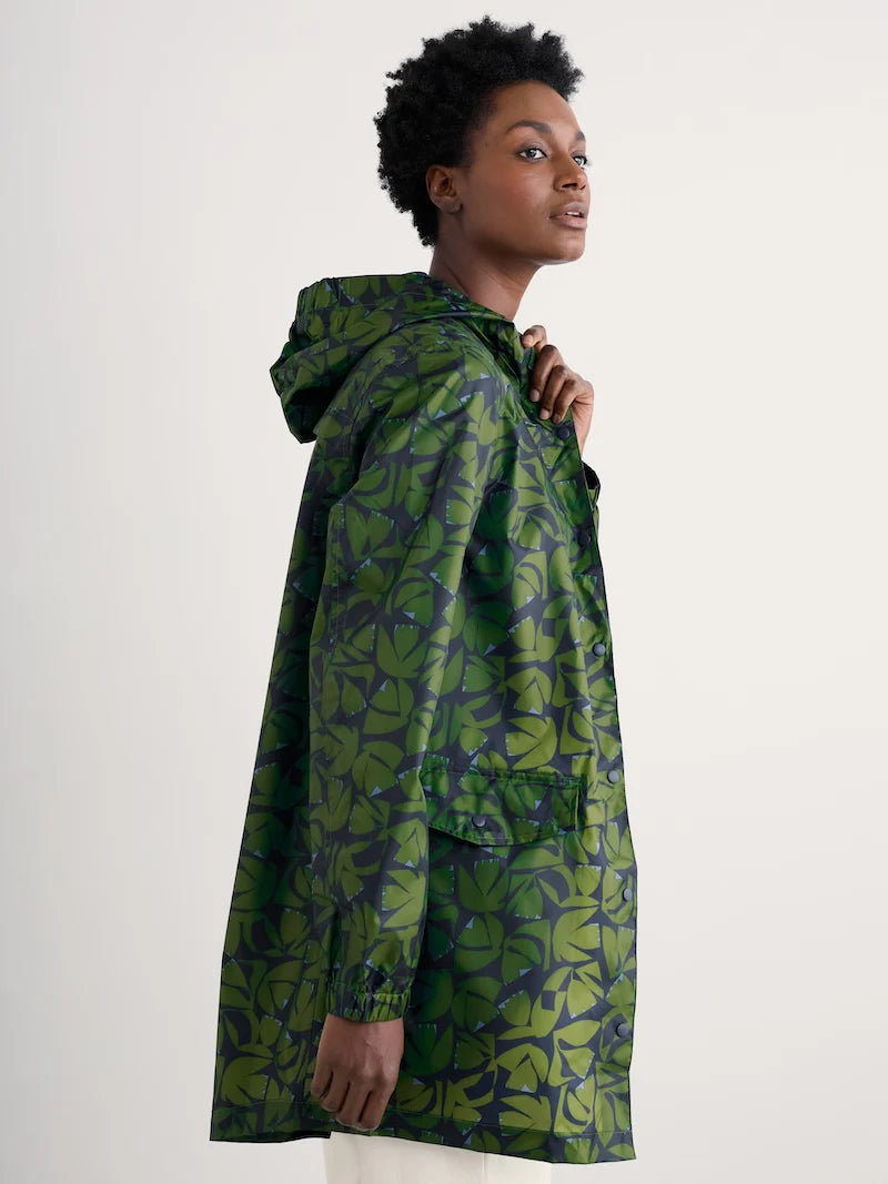 PACK IT JACKET - FLORAL CUTOUT FOREST GREEN