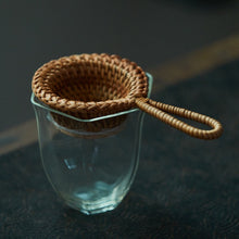 Load image into Gallery viewer, TEA STRAINER - WOVEN BAMBOO