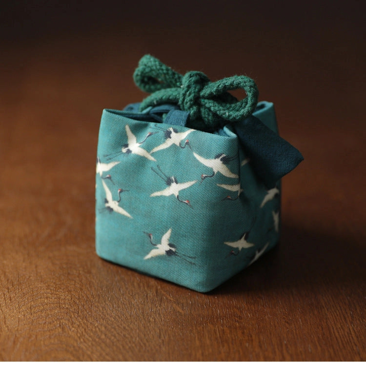 JAPANESE TEAWARE TRAVEL BAG - BIRDS