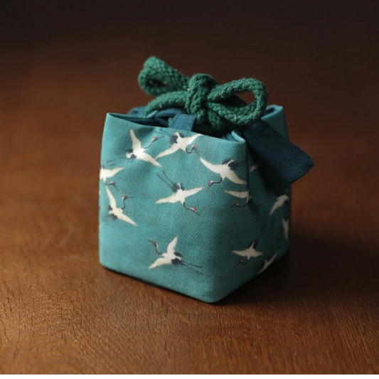 JAPANESE TEAWARE TRAVEL BAG - BIRDS