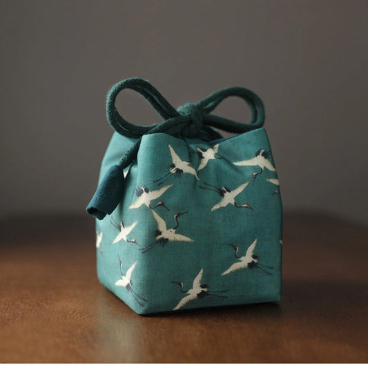 JAPANESE TEAWARE TRAVEL BAG - BIRDS