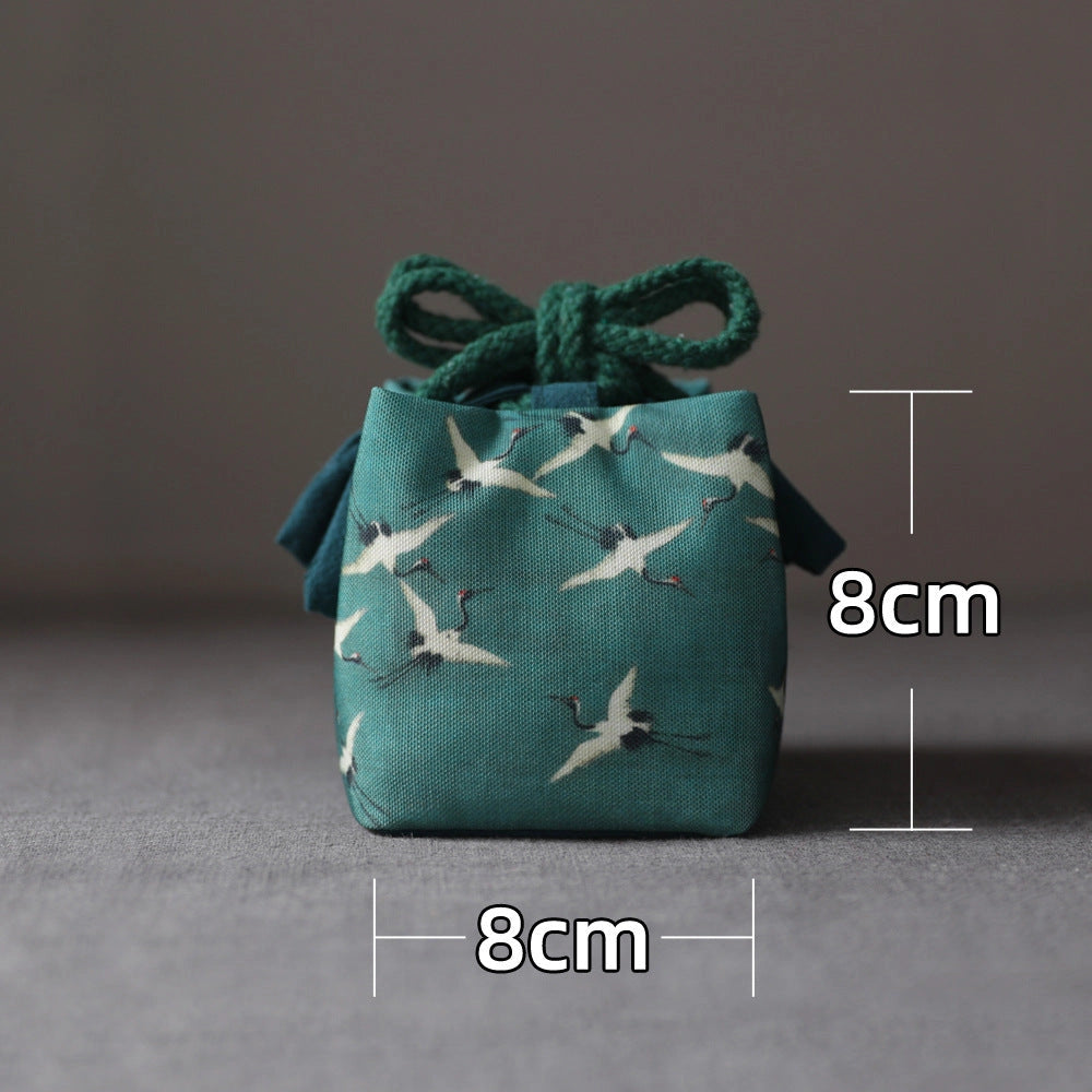 JAPANESE TEAWARE TRAVEL BAG - BIRDS