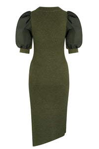 LEIA DRESS - FOREST GREEN