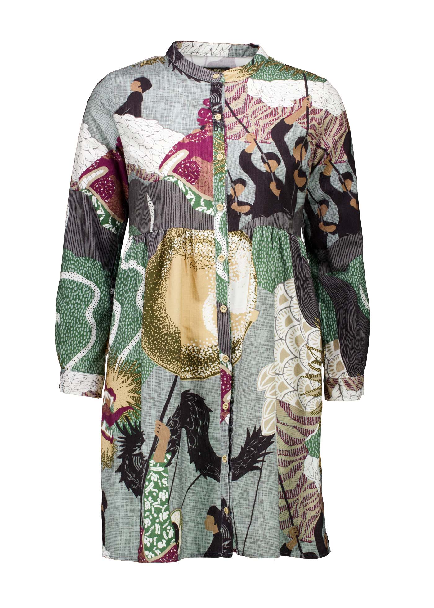 FESTIVAL TUNIC DRESS - GREEN
