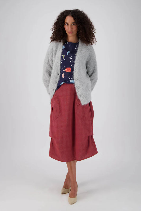 MILWAUKEE TEXTURED SKIRT - BURNT ORANGE