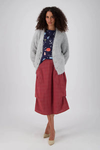 MILWAUKEE TEXTURED SKIRT - BURNT ORANGE