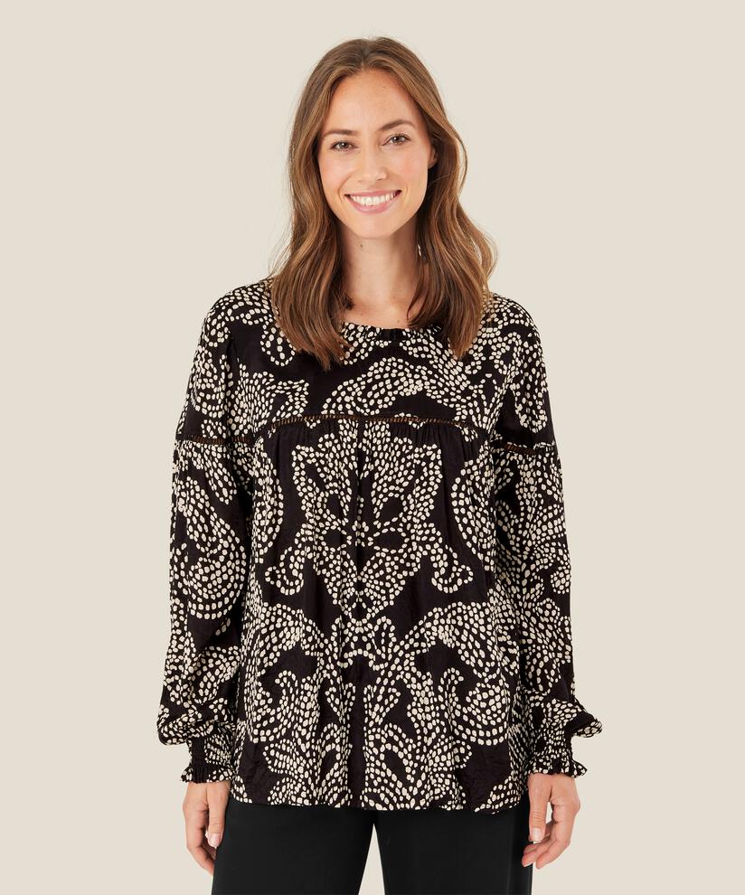 DODILIA BLOUSE - BLACK PRINT