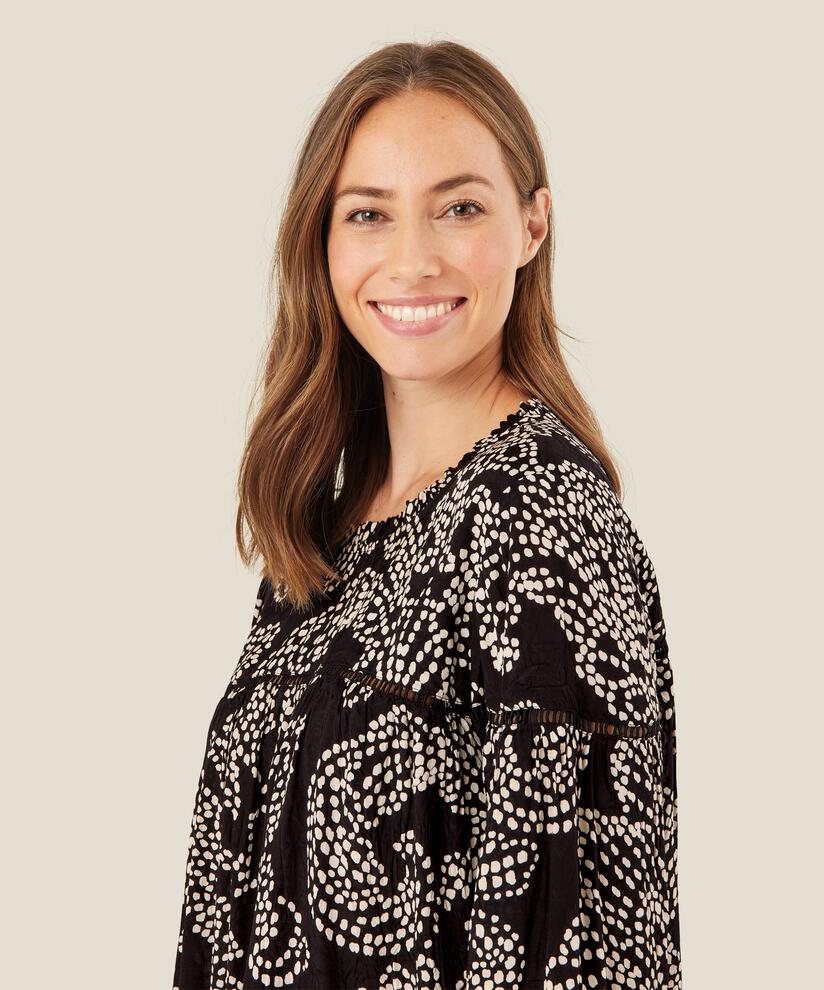 DODILIA BLOUSE - BLACK PRINT