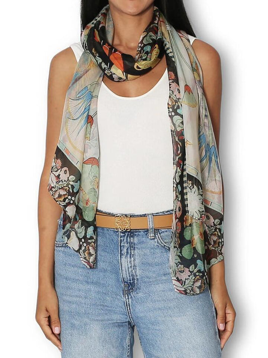 THE ARTIST’S LABEL SCARF - WOOL - FOLK STILL LIFE