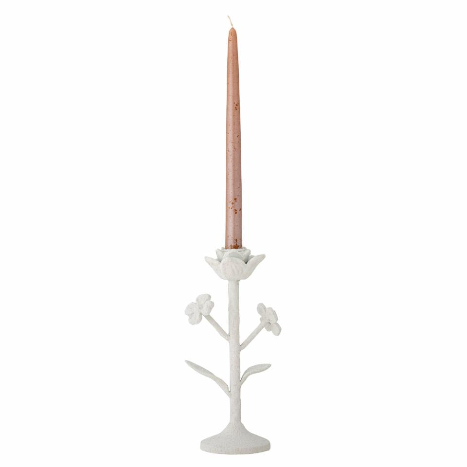 RANIN WHITE FLORAL CANDLEHOLDER