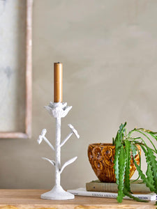 RANIN WHITE FLORAL CANDLEHOLDER