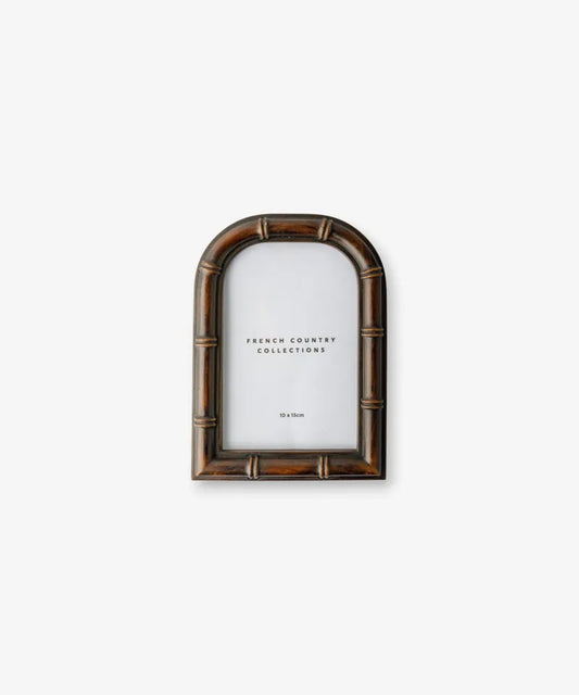 CHUNKY BAMBOO ROUND TOP PHOTO FRAME - 4 X 6