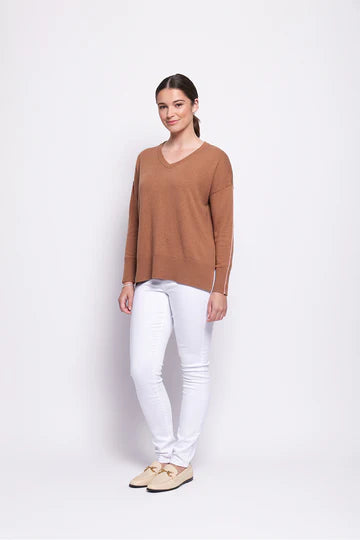 BORN LEADER SWEATER - CARAMEL/PINK