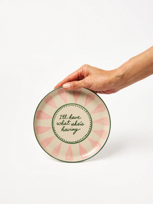 LOVE NOTES PLATE WHAT SHE’S HAVING
