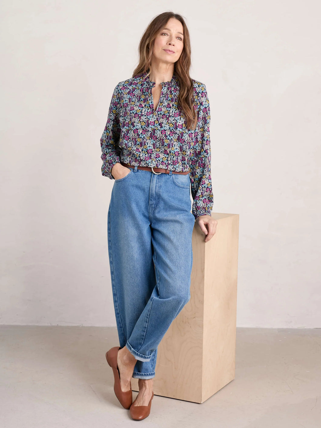 SEAFLOW TOP - FLORAL MOOR MARITIME