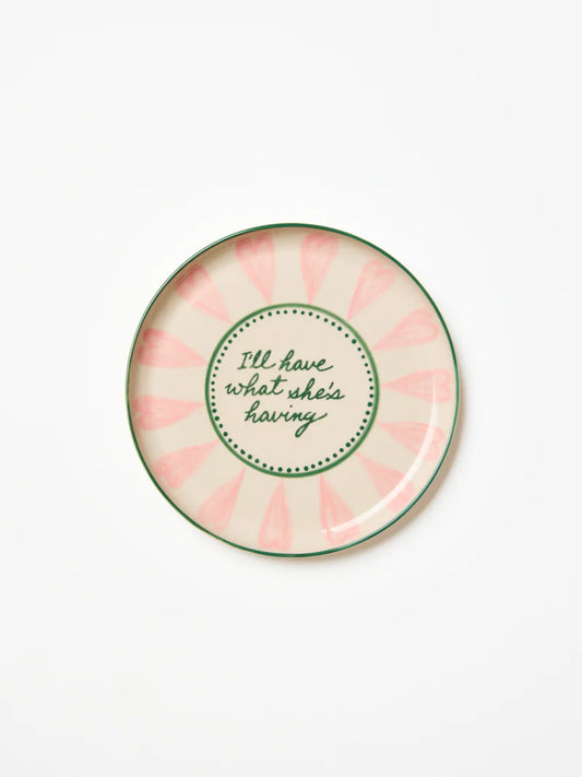 LOVE NOTES PLATE WHAT SHE’S HAVING