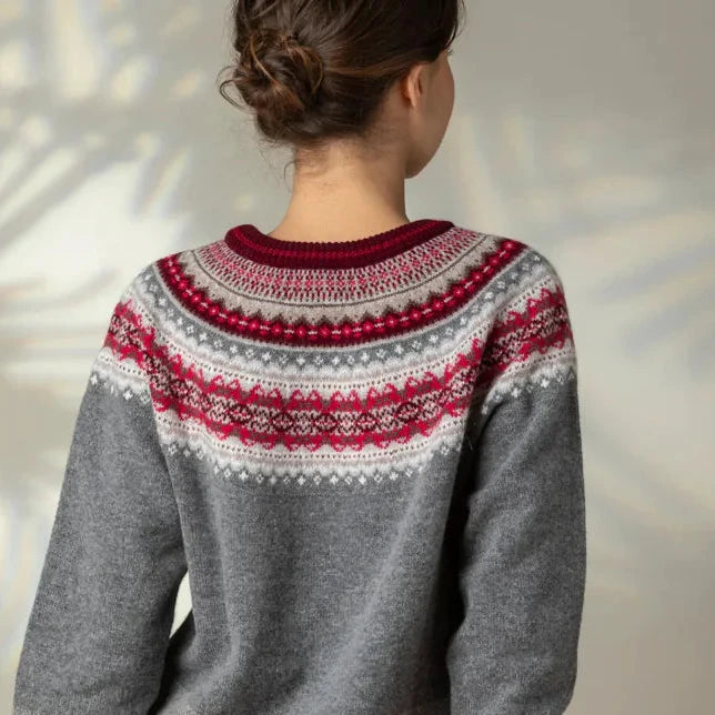 ALPINE SHORT SWEATER - GREYBERRY