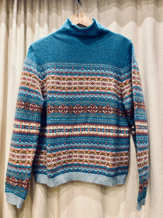 KINROSS HIGHNECK SWEATER - TOPAZ