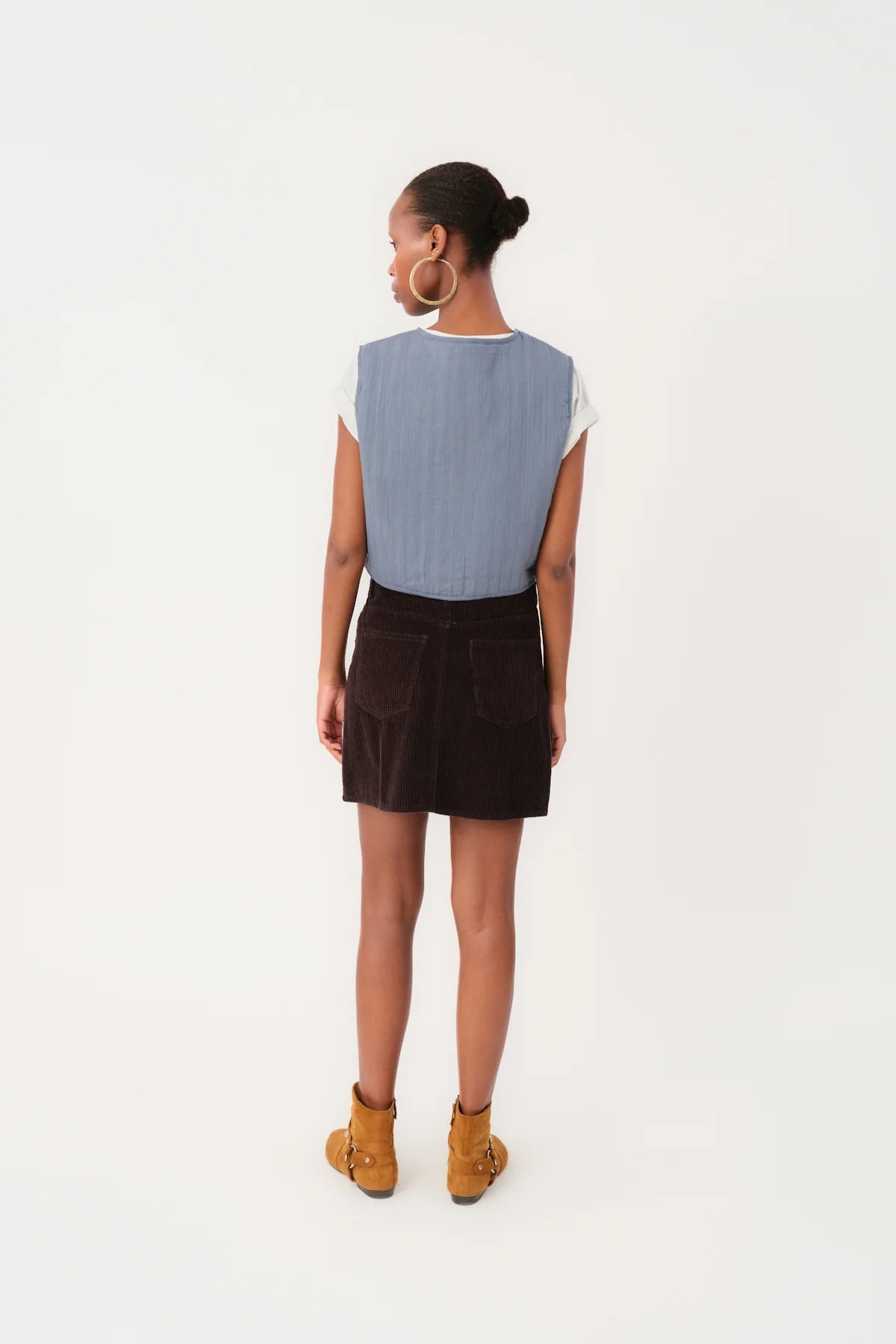 ILSA VEST - DUSTY BLUE