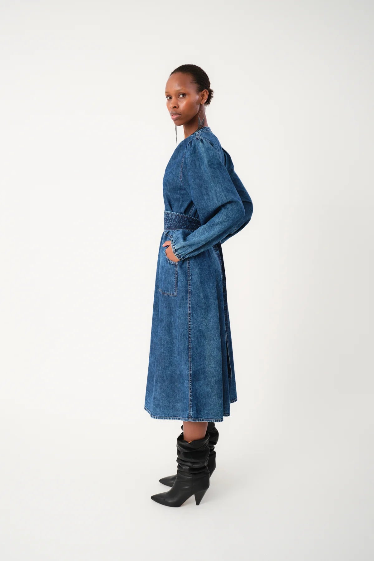 PARIS MIDI DRESS - BLUE