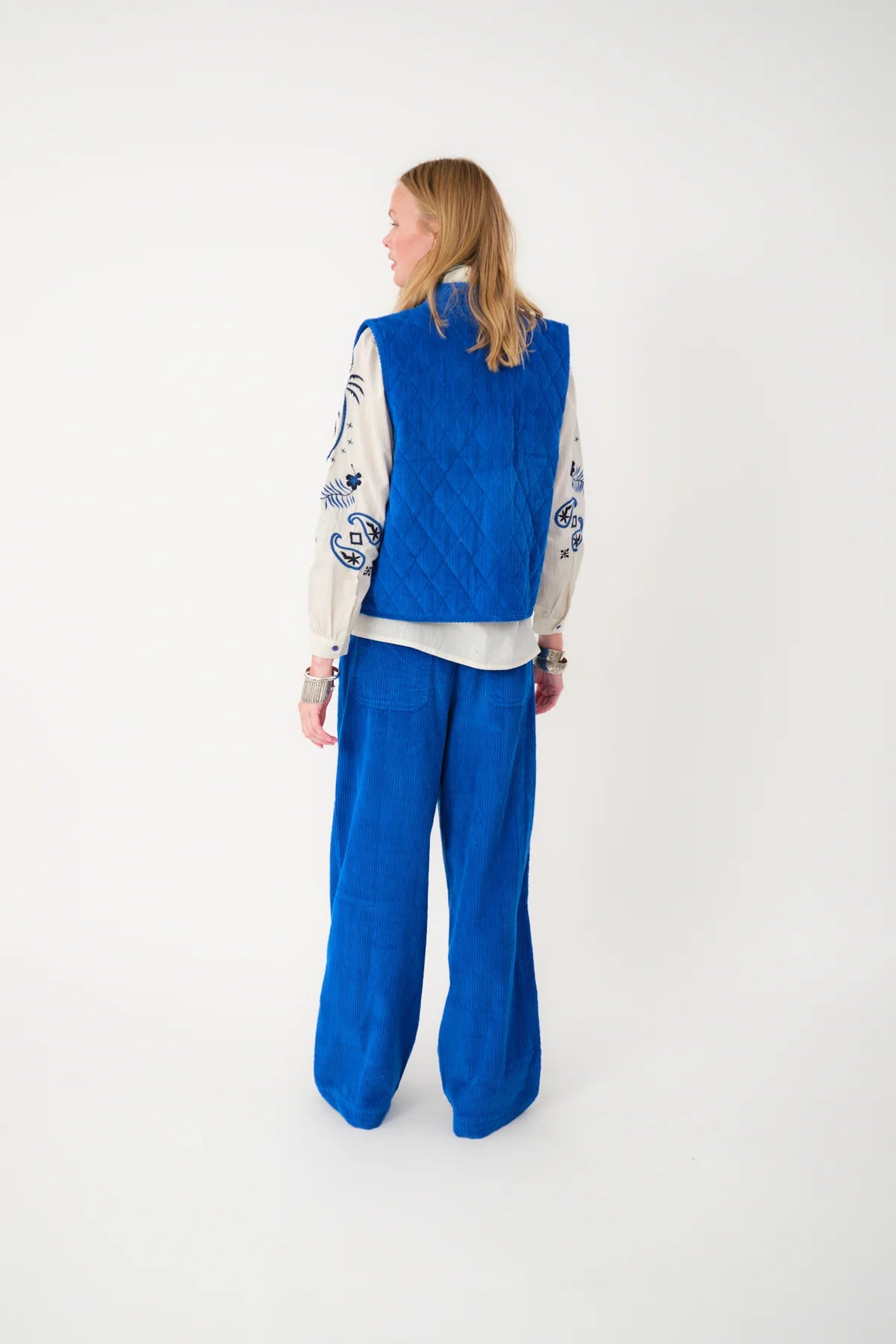 CAIRO QUILTED VEST - BLUE