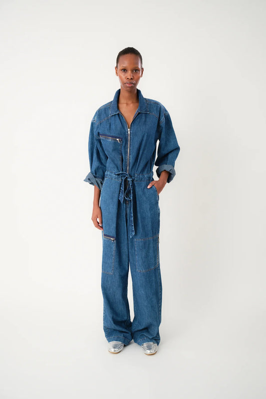 CAMDEN JUMPSUIT - WASHED DENIM