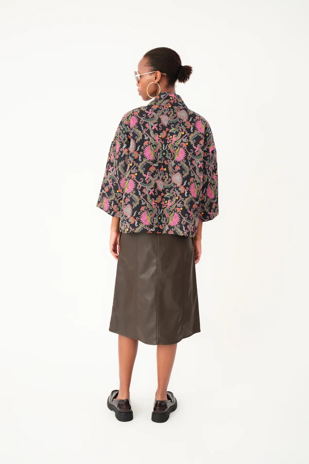 KATELYN MIDI SKIRT - BROWN