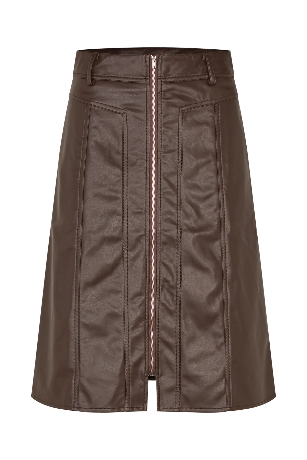 KATELYN MIDI SKIRT - BROWN