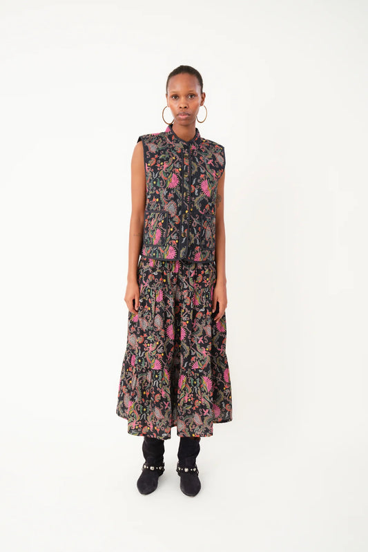 MORNING MIDI SKIRT - FLOWER PRINT