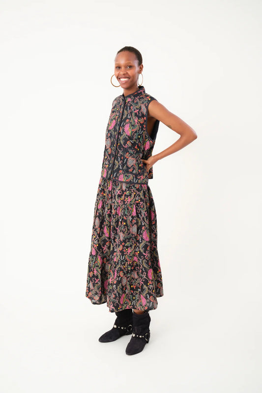 MORNING MIDI SKIRT - FLOWER PRINT