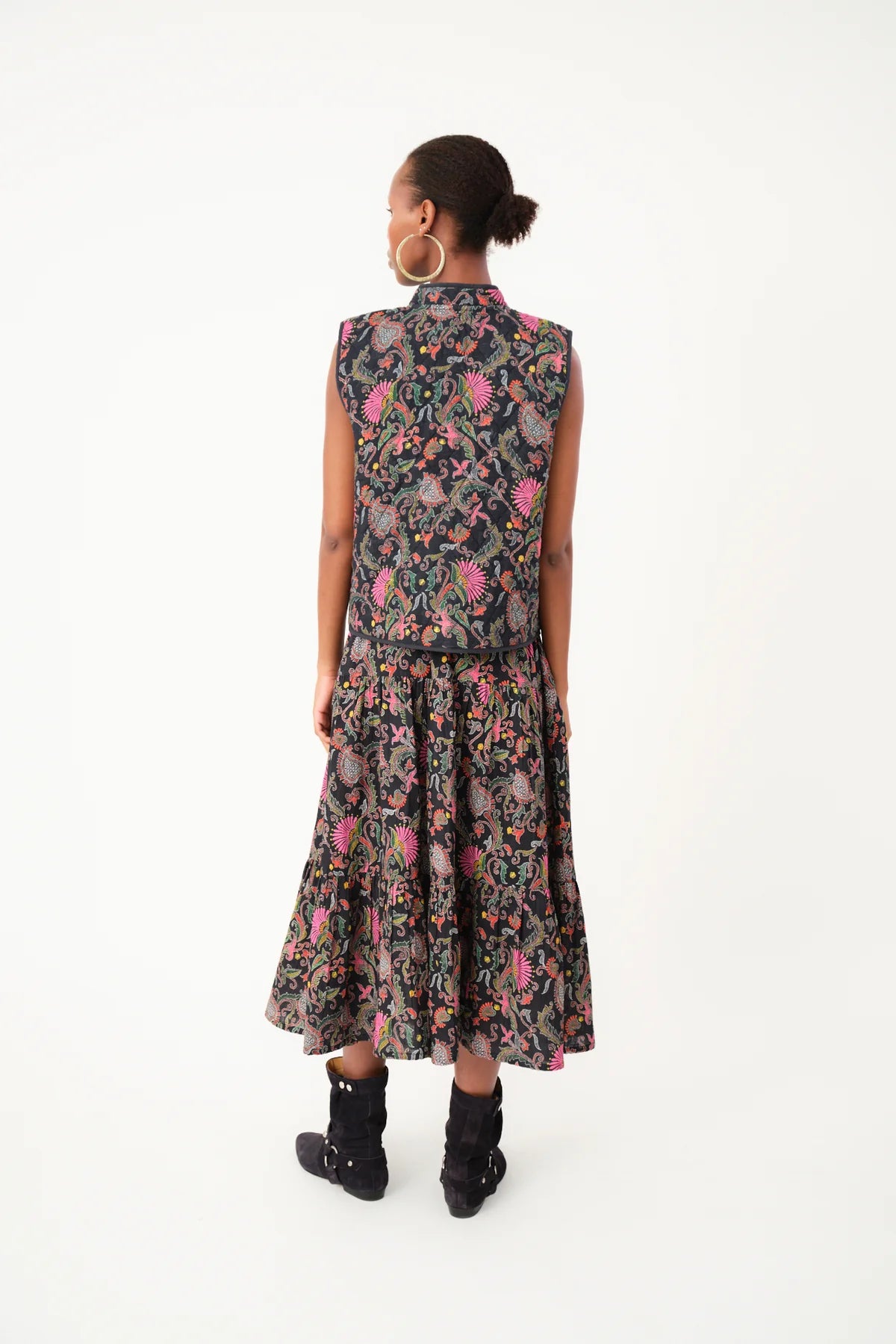 MORNING MIDI SKIRT - FLOWER PRINT