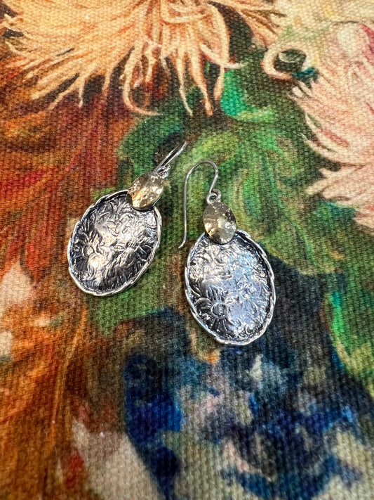 SHAI EARRINGS - STERLING SILVER & 9CT GOLD