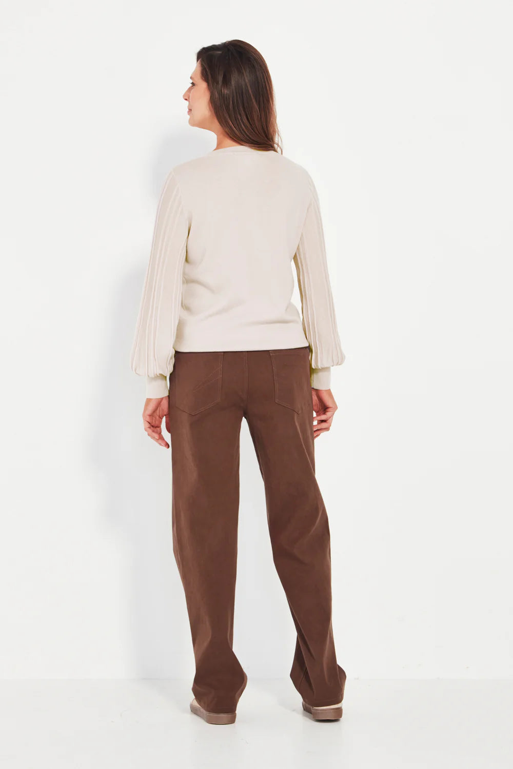 NINA SWEATER - CHALK MARLE