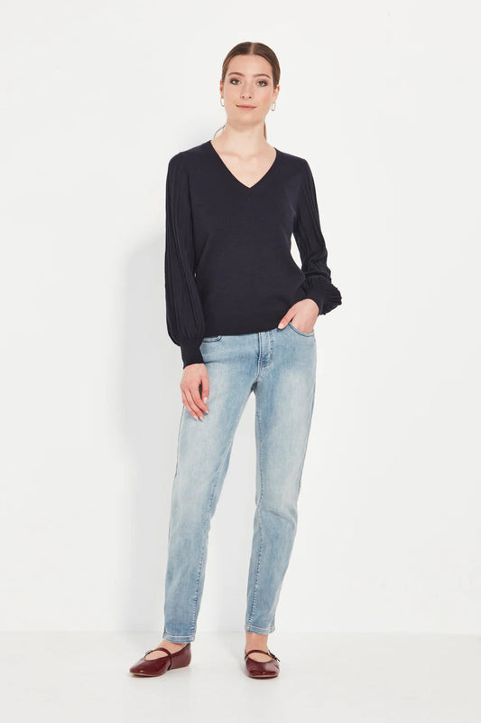 NINA SWEATER - INK MARLE