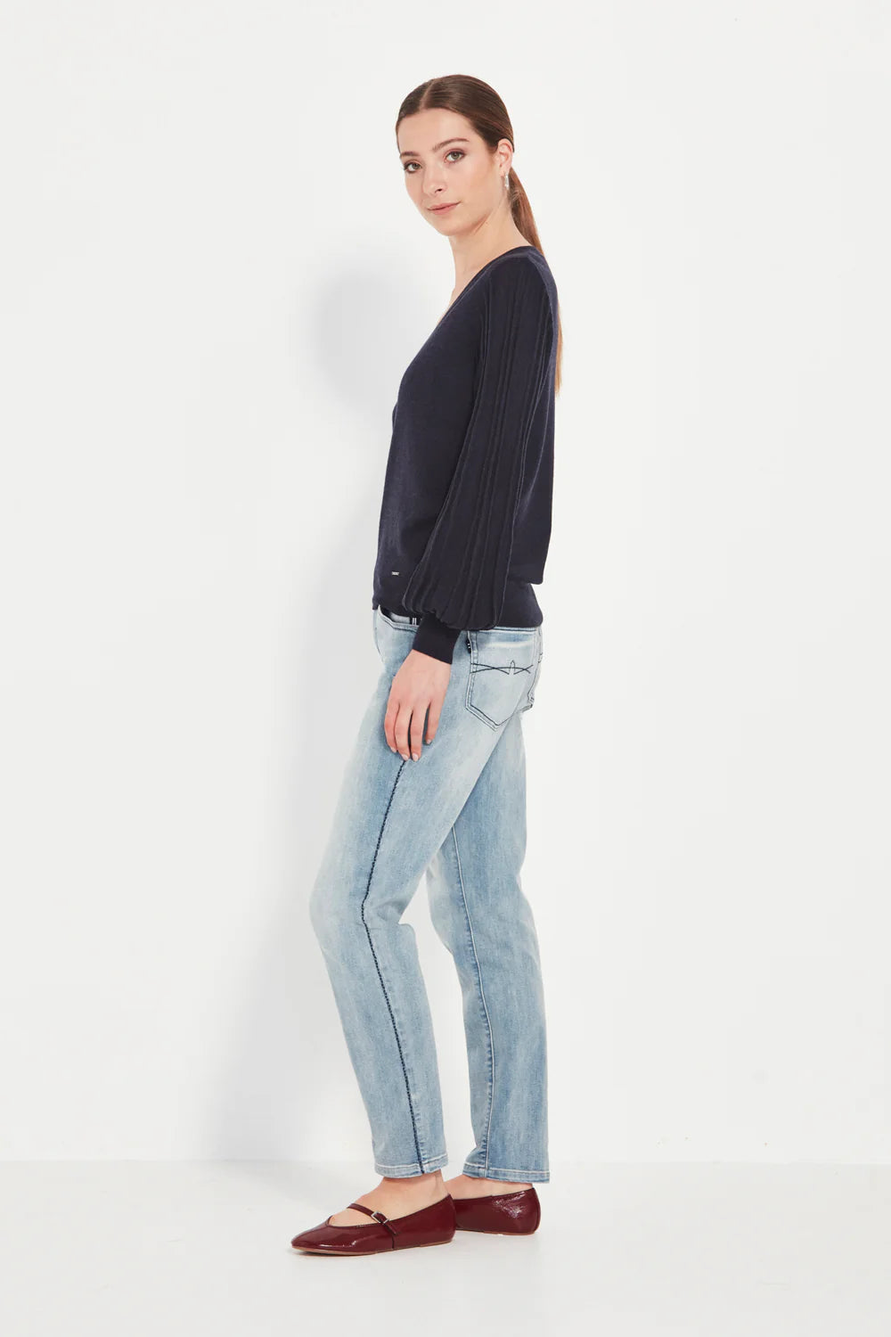 NINA SWEATER - INK MARLE