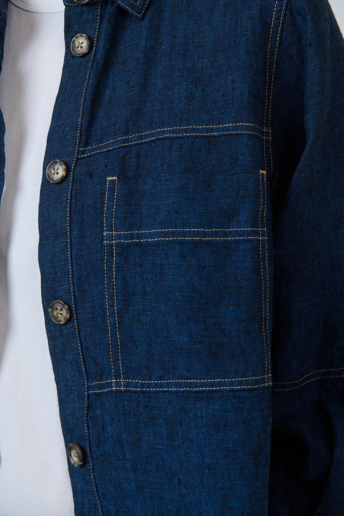 ECLIPSE LINEN JACKET - NAVY