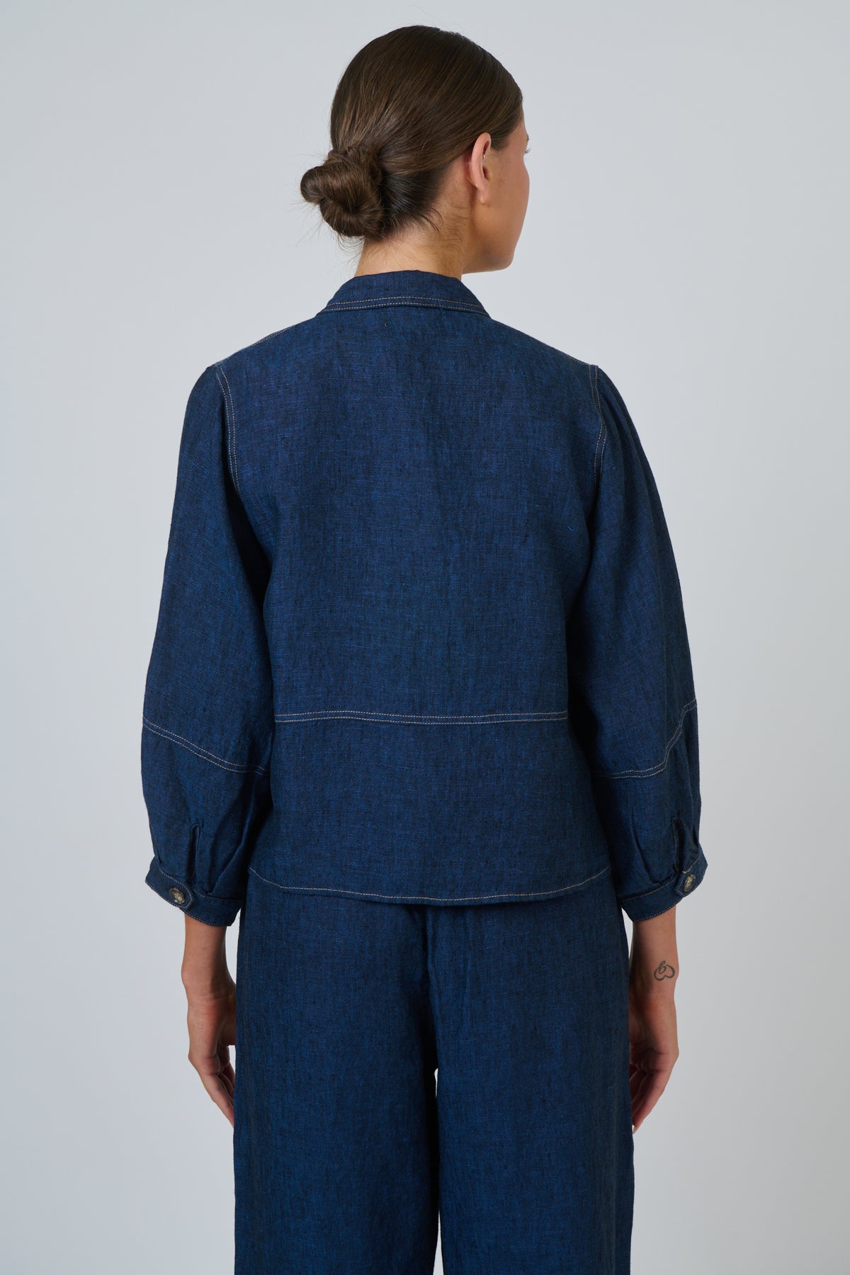 ECLIPSE LINEN JACKET - NAVY