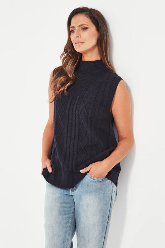 CHERISH VEST - INK MARLE