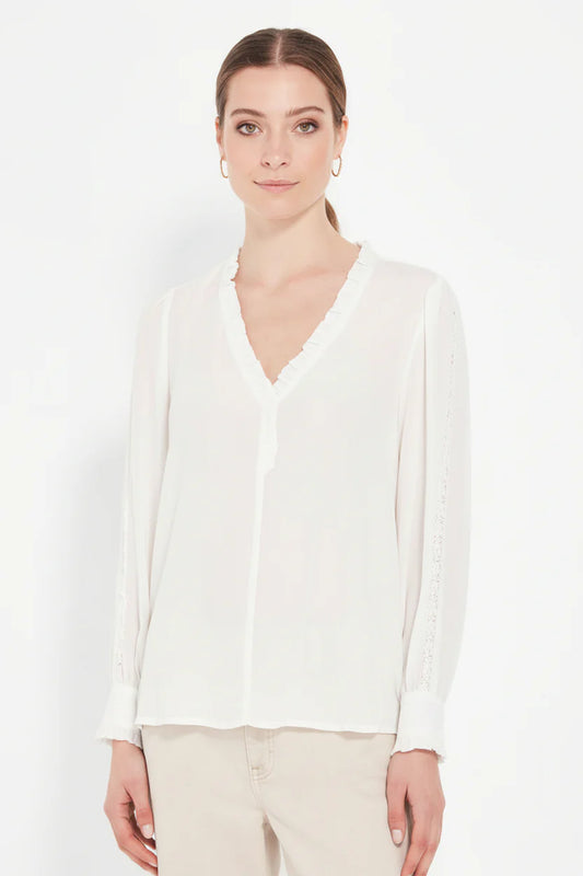 CASCADE BLOUSE - CHALK