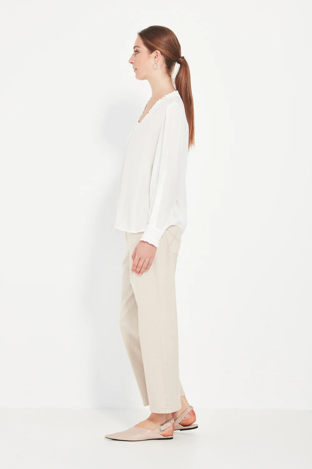 CASCADE BLOUSE - CHALK