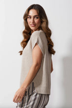 Load image into Gallery viewer, CHUNKY LINEN KNIT VEST - FLAX