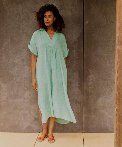 ORSOLA DRESS - GREEN SPRUCE