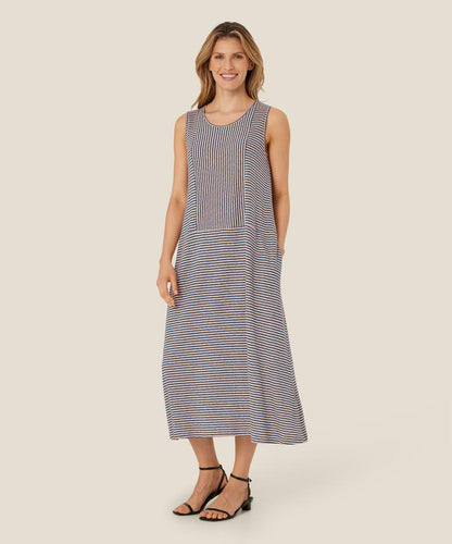 NELLORE JERSEY DRESS - NAVY PEONY